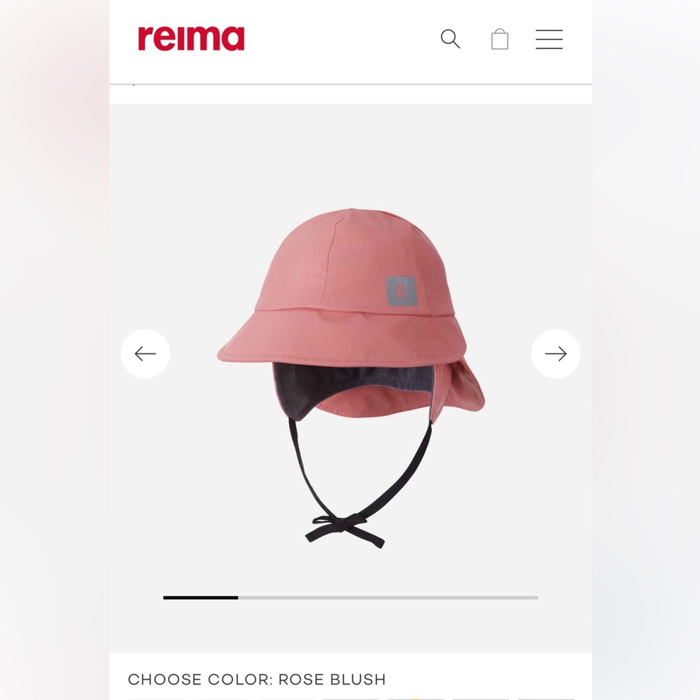 Reima Rain Hat Rose Blush 1-2 years waterproof